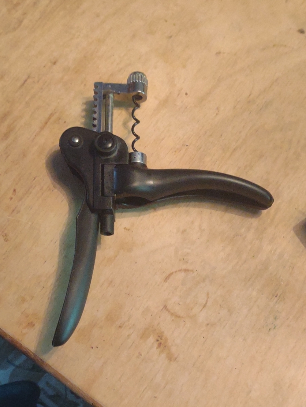 Black Waiter's Corkscrew Wine Opener